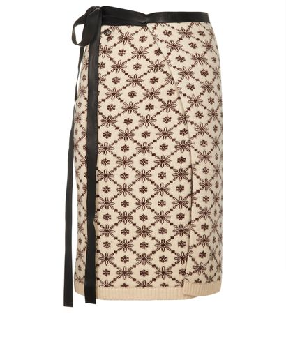 Chanel Knit Wrap Skirt, &pound;250, Clothing, Cream, Cashmere, Front view