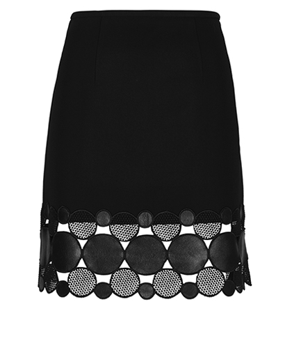 Christopher Kane Applique Leather Edge Skirt, front view