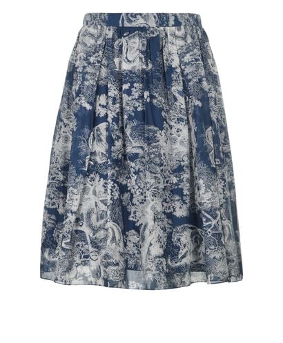 Christian Dior Toile De Jouy Flared Skirt, front view