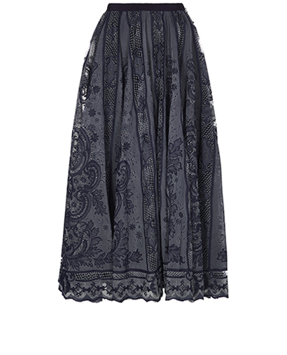 Christian Dior Long Embroidered Midi Skirt, front view