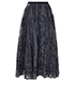Christian Dior Long Embroidered Midi Skirt, back view