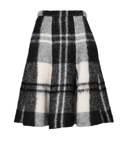 Christian Dior Check Skirt,  Wool/Mohair, Black/White, UK8, 2*