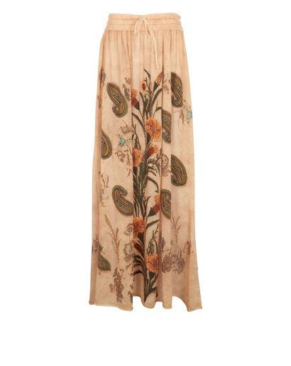 Christian Dior Floral Maxi Skirt, &pound;250, Clothing, Beige, Mohair/Wool, Front view