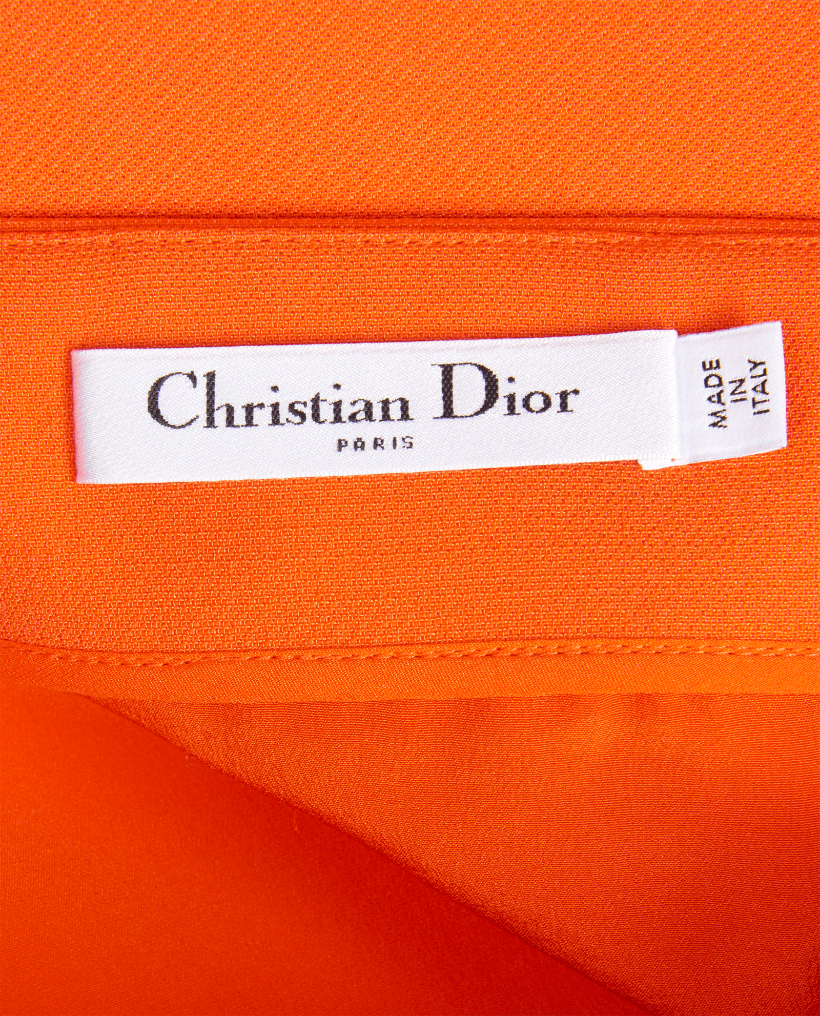 Christian Dior Mini Skirt, &pound;110, Clothing, Orange, Silk/Wool, Other view