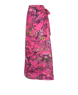 Christian Dior Jungle Print Skirt, Cotton, Pink, UK18, 2*