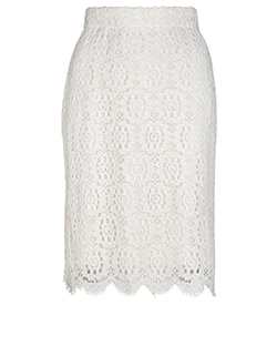 Dolce & Gabbana Lace Pencil Skirt, Cotton/Rayon, 14, 4*