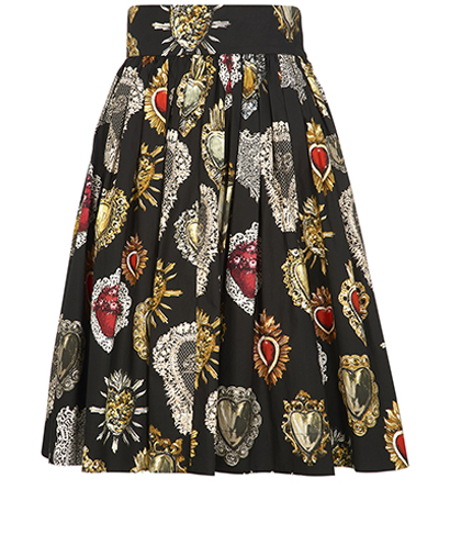 Dolce and Gabbana Heart Printed Skirt, front view