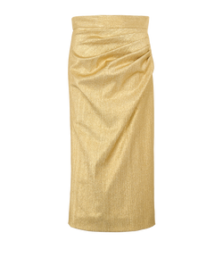 Dolce & Gabbana Draped Skirt, Silk/Poly, Gold, UK12, 2*