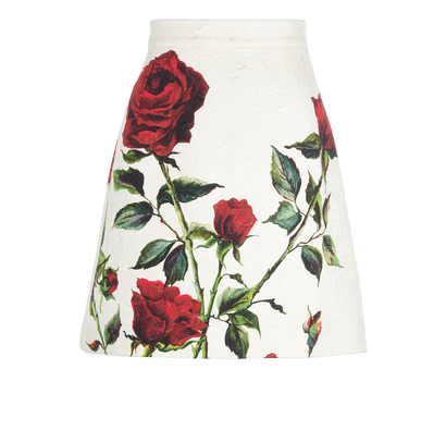 Dolce Gabbana Rose Print Skirt, front view