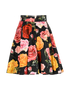 Dolce & Gabbana Floral Skirt, £120, Clothing, Black/Red/Yellow, Cotton, Back view