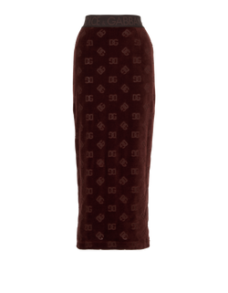 Dolce & Gabbana Logo Skirt, Cotton, Brown, UK8, 2*
