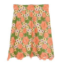 Dolce & Gabbana Lace Floral Skirt, Viscose, Multi, UK8, 2*