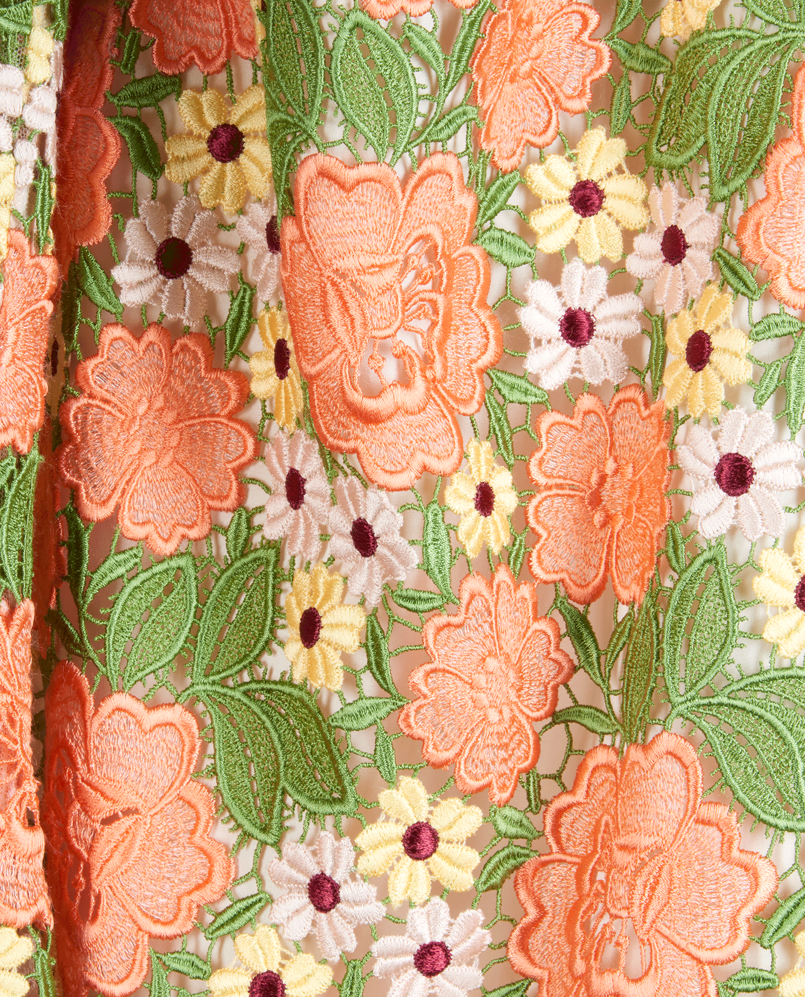 Dolce & Gabbana Lace Floral Skirt, &pound;120, Clothing, Green/Orange, Viscose, Other view