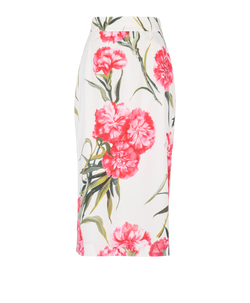 Dolce Gabbana Floral Midi Skirt, Cotton, Multi, UK14, 3*