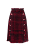 Dolce & Gabbana Embellished Button Tweed Skirt, front view