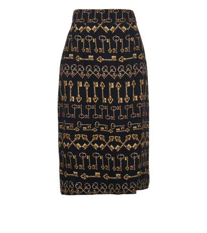 Dolce & Gabbana Keys Print Skirt, front view