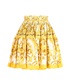 Dolce & Gabbana Printed Mini Pleated Skirt, £350, Clothing, White/Yellow, Cotton, Front view