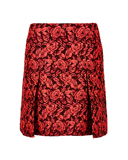 Erdem Brocade Skirt, Polyester, Red, UK 8