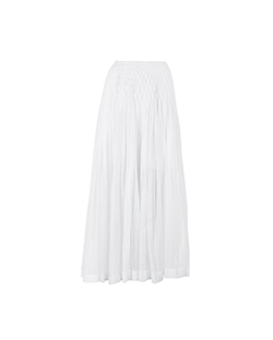 Ermano Scervino Floaty Maxi Skirt, Cotton, White, UK 14