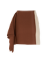 Fendi Asymmetric Colour Block Mini Skirt, &pound;250, Clothing, Brown/Cream/Red, Wool, Back view