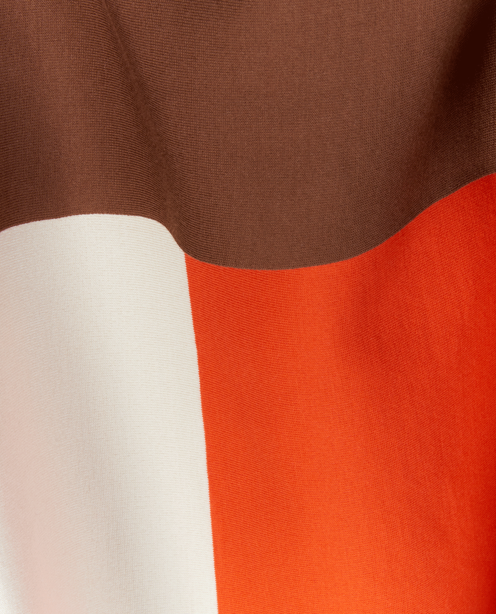 Fendi Asymmetric Colour Block Mini Skirt, &pound;250, Clothing, Brown/Cream/Red, Wool, Other view