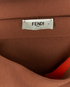 Fendi Asymmetric Colour Block Mini Skirt, &pound;250, Clothing, Brown/Cream/Red, Wool, Other view