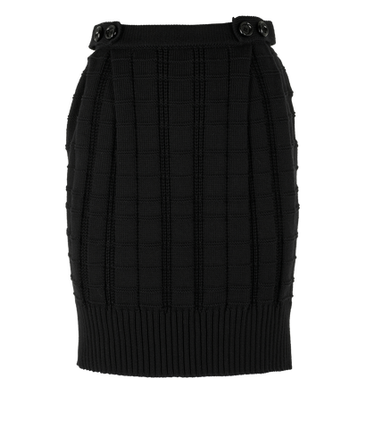 Fendi Knit Mini Skirt, &pound;180, Clothing, Black, Cotton, Front view