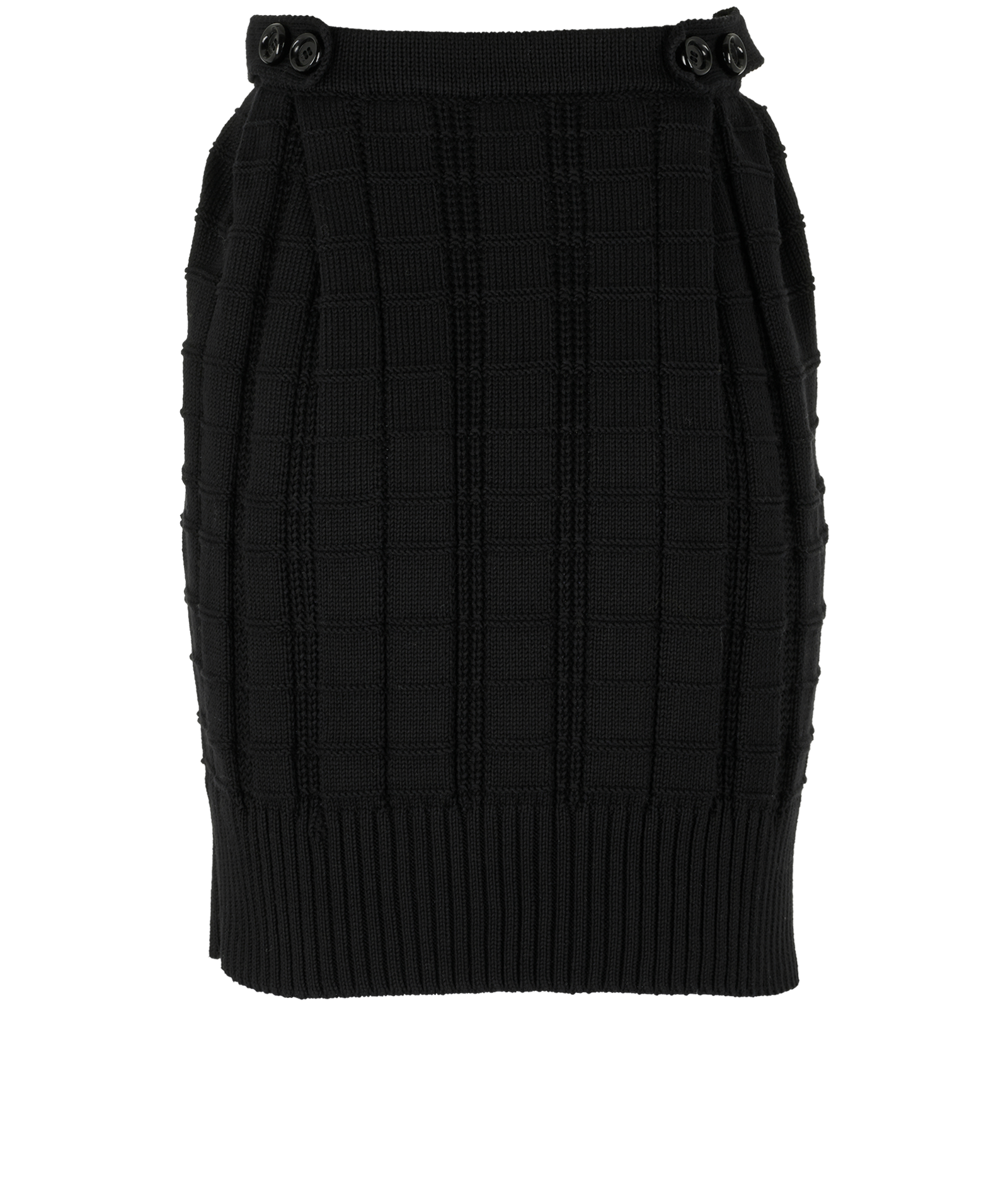 Fendi Knit Mini Skirt, &pound;180, Clothing, Black, Cotton, Back view