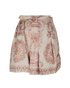 Fendi x Versace Printed Pleated Skirt, &pound;180, Clothing, Cream/Pink, Silk, Front view