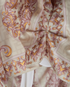 Fendi x Versace Printed Pleated Skirt, &pound;180, Clothing, Cream/Pink, Silk, Other view