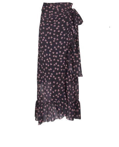 Ganni Wrap Floral Skirt, front view