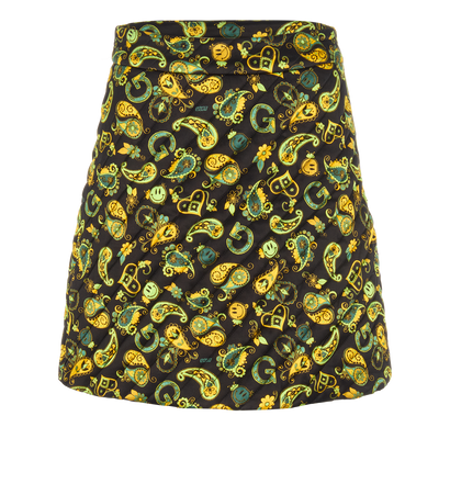 Ganni Paisley Mini Skirt, front view