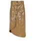 Ganni Asymmetric Button Front Midi Skirt, front view