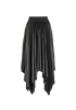 Givenchy Asymmetric Pleated Skirt, &pound;210, Clothing, Black, Polyester, Front view