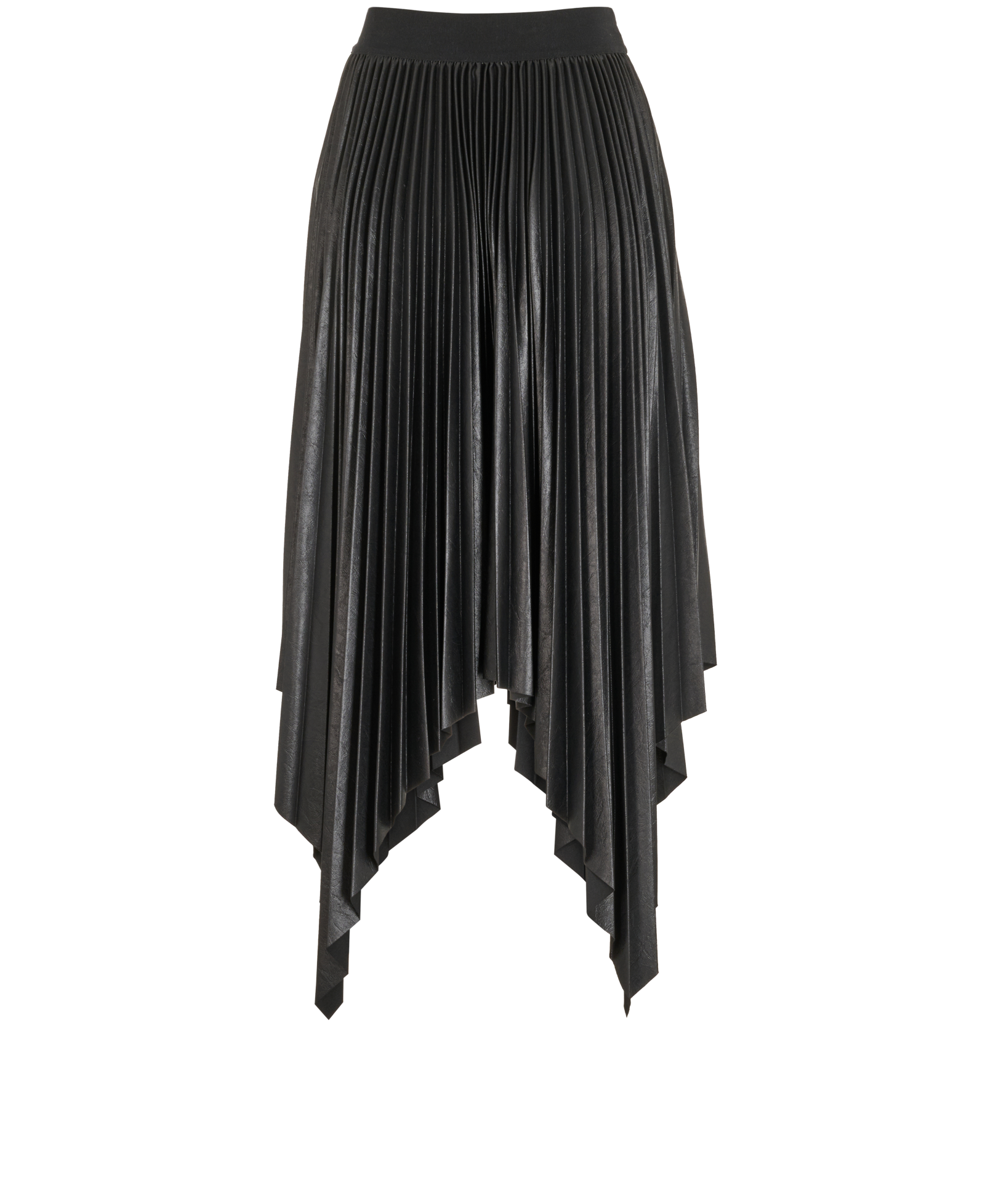 Givenchy Asymmetric Pleated Skirt, &pound;210, Clothing, Black, Polyester, Back view