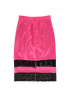 Givenchy Back-Split Laced Skirt, £90, Clothing, Black/Pink, Silk, Back view