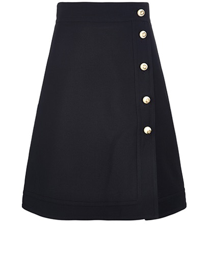 Gucci Pearl Button A-Line Skirt, front view