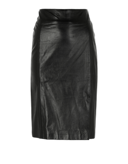 Gucci Vintage Midi Skirt, Leather, Black, UK8, 2*