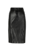 Gucci Vintage Midi Skirt, &pound;150, Clothing, Black, Leather, Front view