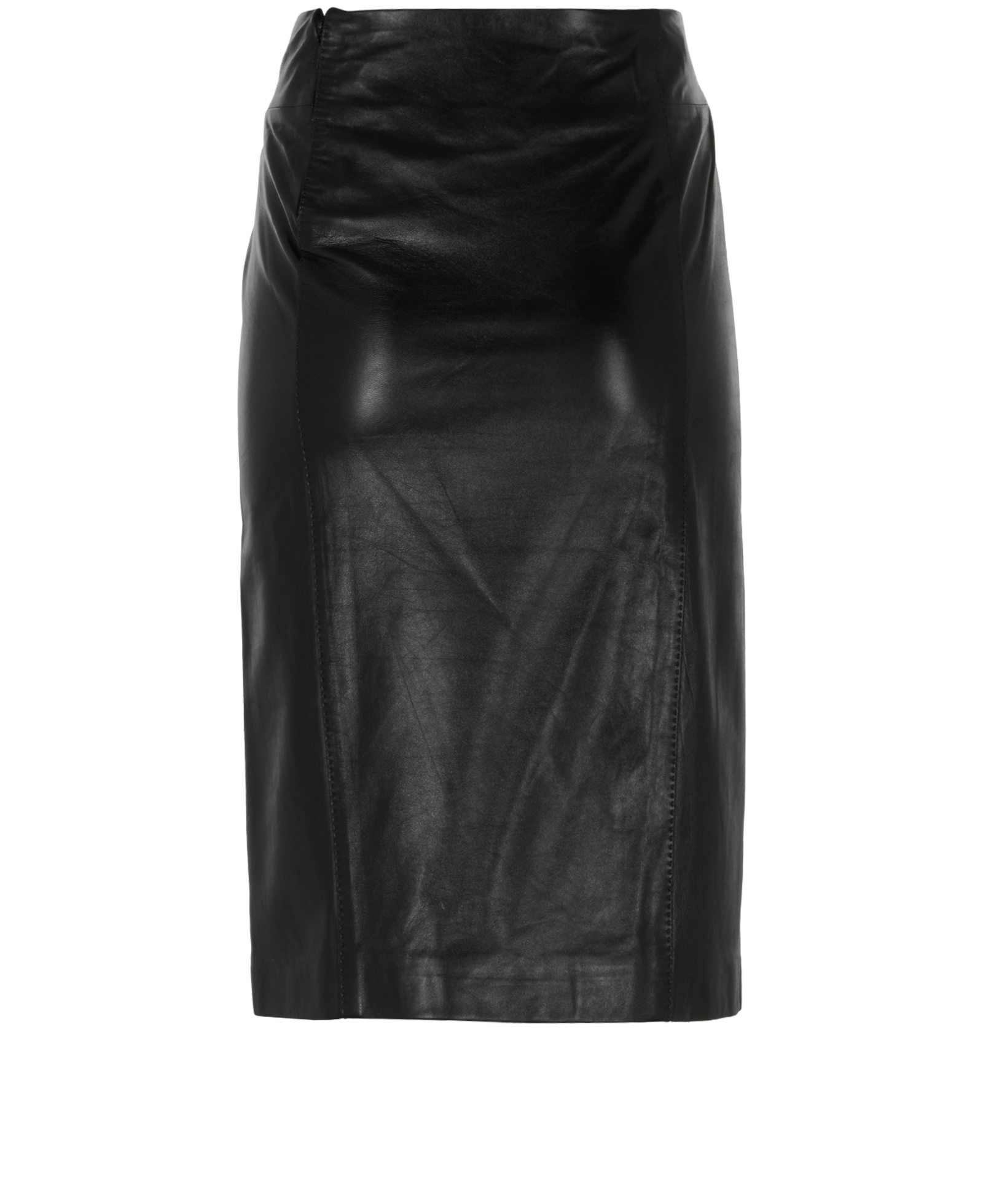 Gucci Vintage Midi Skirt, &pound;150, Clothing, Black, Leather, Back view