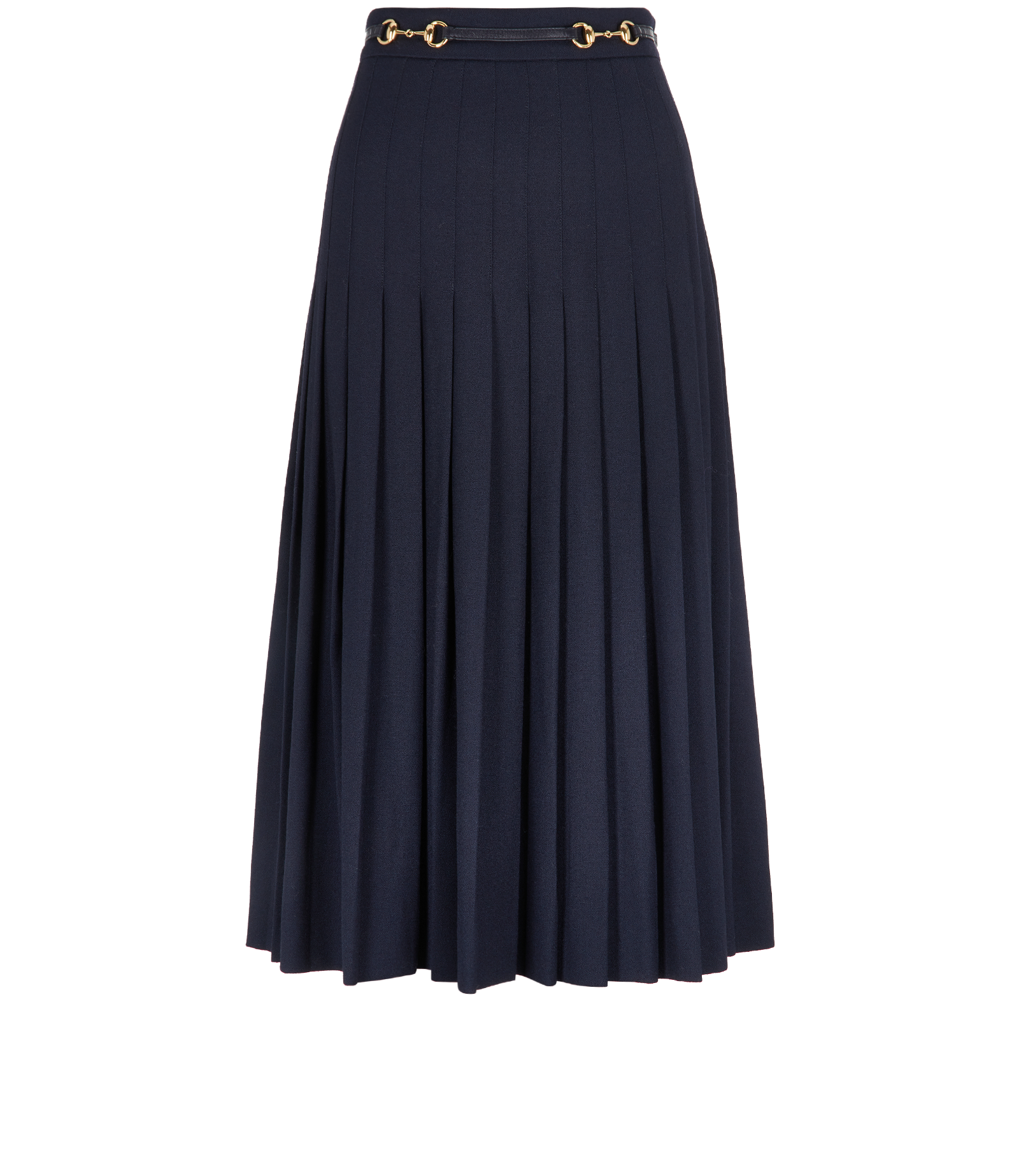 Gucci Horsebit Belt Pleated Midi Skirt, Skirts Designer Exchange