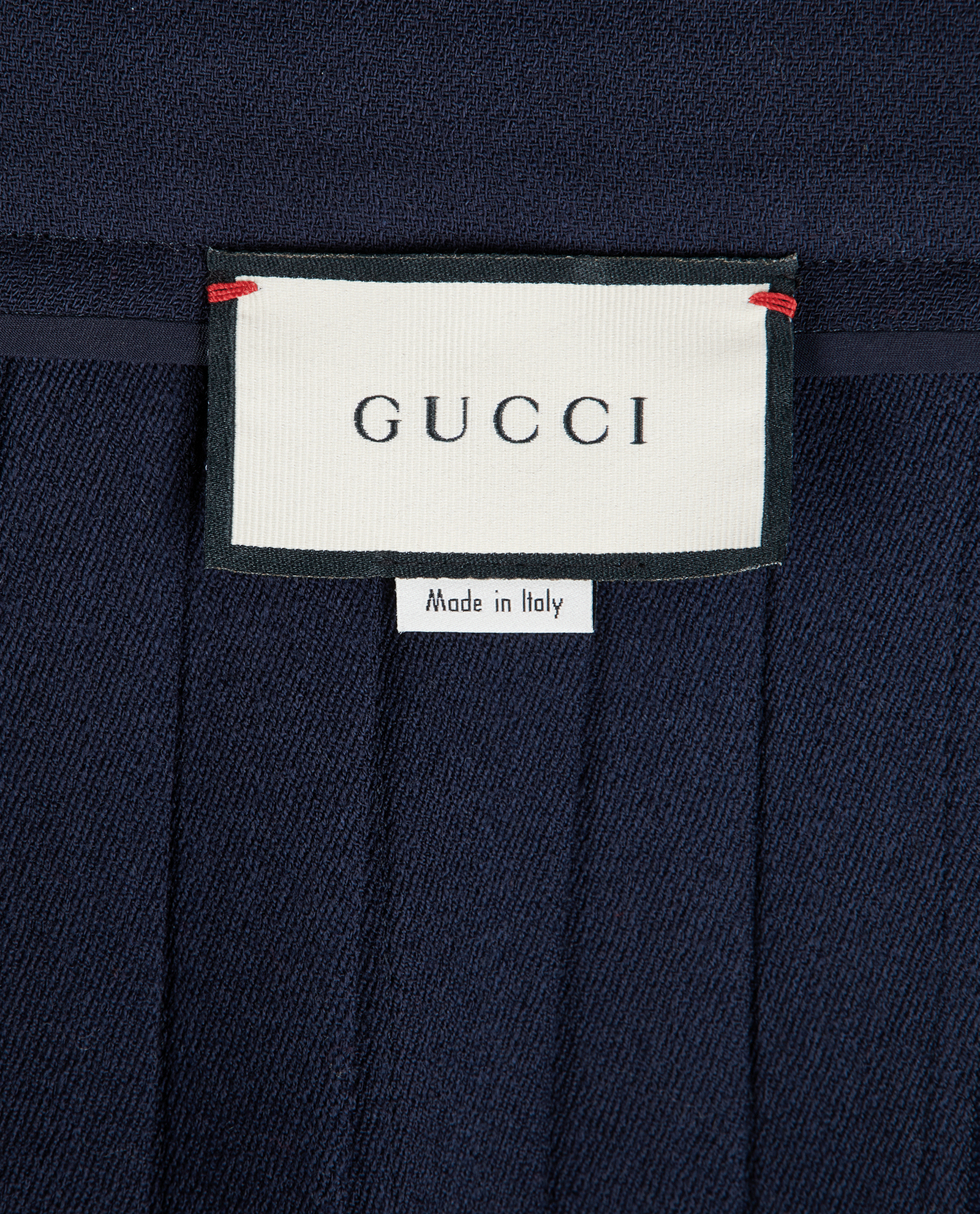 Gucci Horsebit Belt Pleated Midi Skirt, &pound;380, Clothing, Navy, Wool, Other view