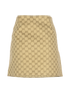Gucci GG Supreme Metallic Mini Skirt, &pound;190, Clothing, Gold, Cotton/Polyester (Polymer), Back view