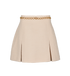 Gucci Chain Detail Mini Skirt, &pound;295, Clothing, Cream, Cotton/Viscose/Wool, Front view