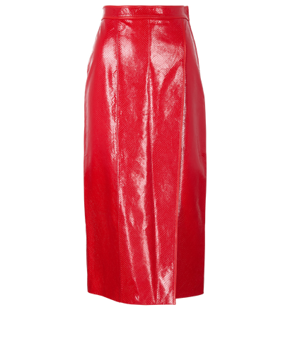 Gucci Snake-Embossed Side-Slit Pencil Skirt, front view