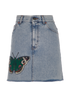 Gucci Butterfly Denim Mini Skirt, front view