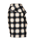 Gucci Asymmetric Wrap Plaid Skirt, front view