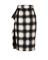 Gucci Asymmetric Wrap Plaid Skirt, back view