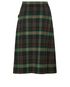 Gucci Tartan Button Up Full Length Skirt, back view