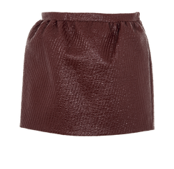 Gucci Diagonal Mini Skirt, Coated Wool, Burgundy, UK8, 3*